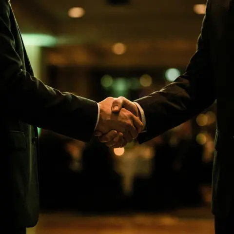 A handshake at an event