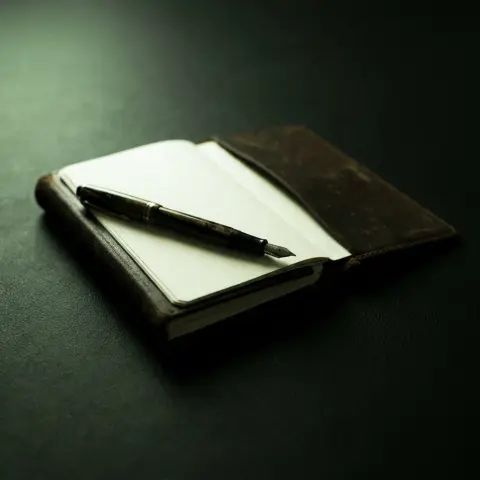 An open datebook with a free week